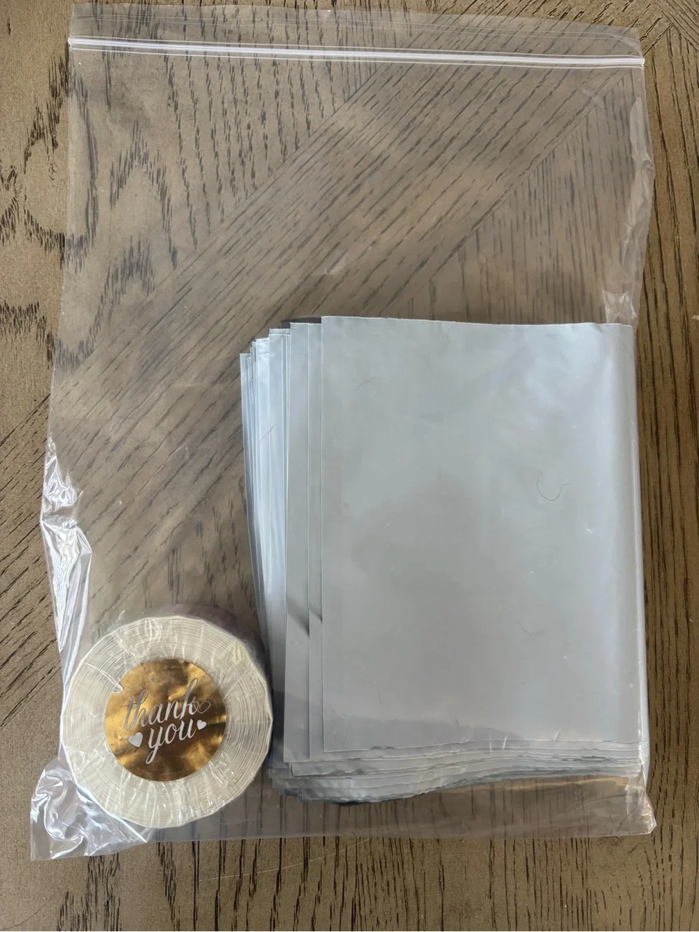 100 Pack 6x9 Poly Mailers + 500 Thank You Stickers-New